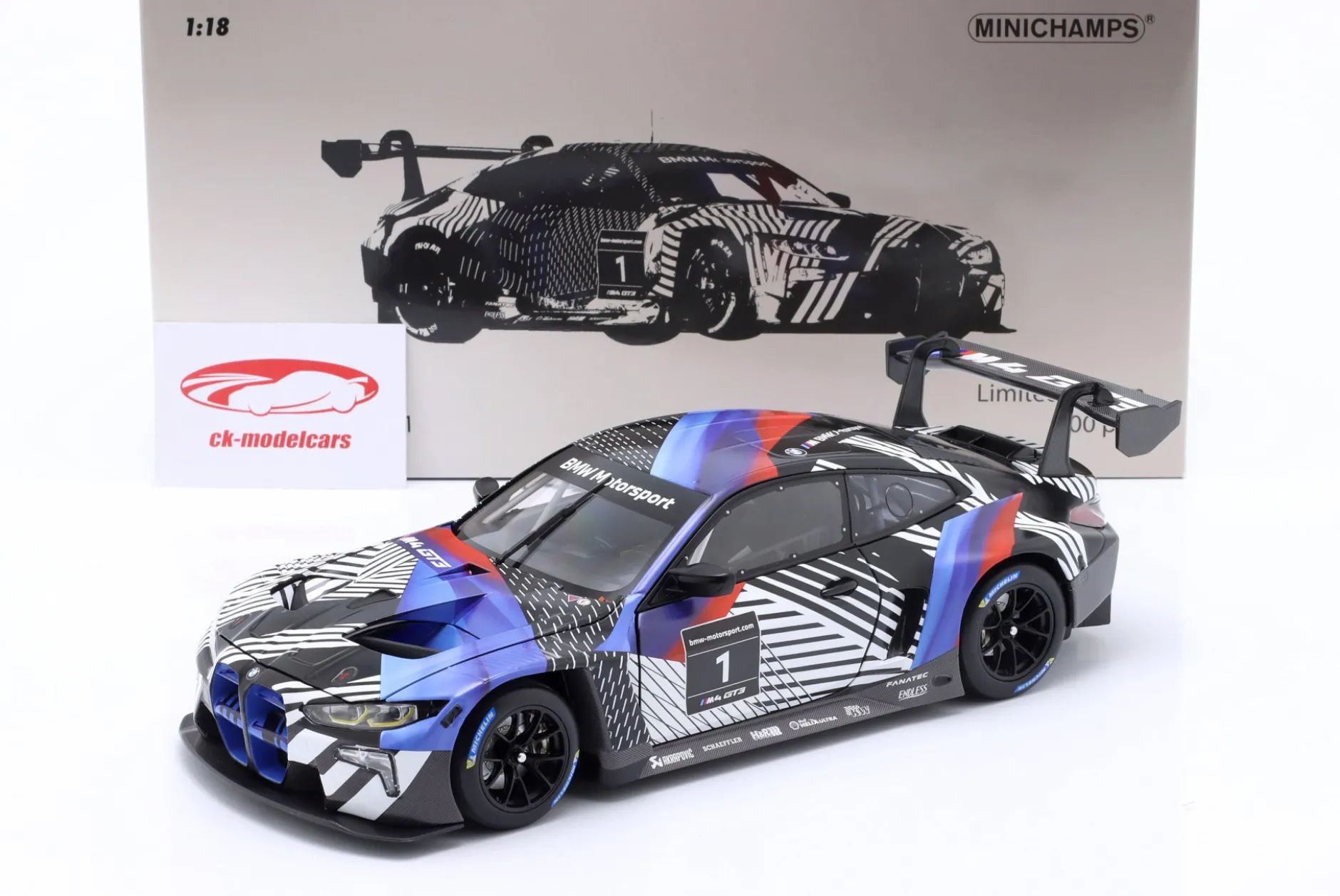 BMW M4 GT3 #1 Testcar 2021 BMW Motorsport 1:18 Minichamps