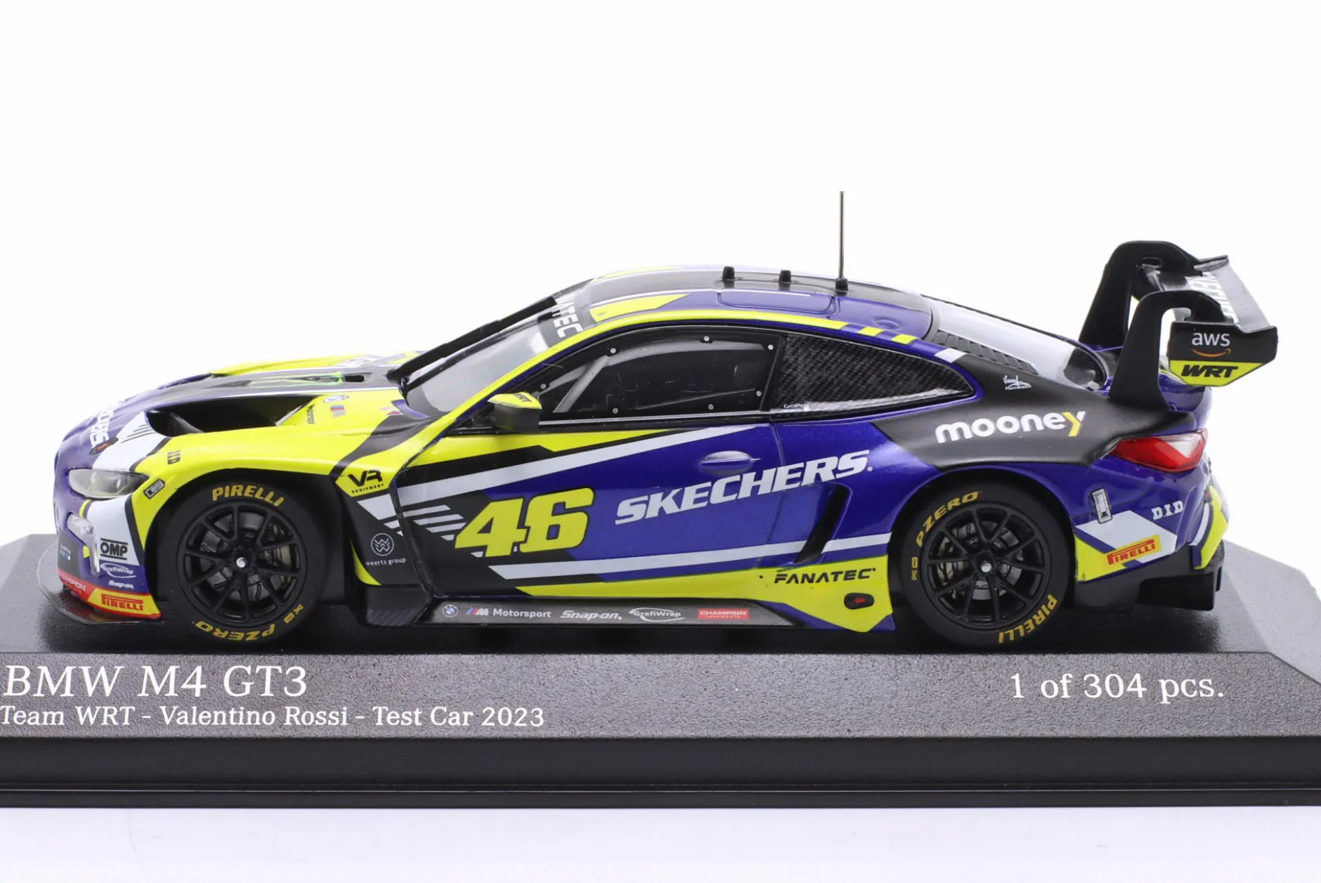 BMW M4 GT3 #46 Testcar 2023 Team WRT Valentino Rossi 1:43 Minichamps