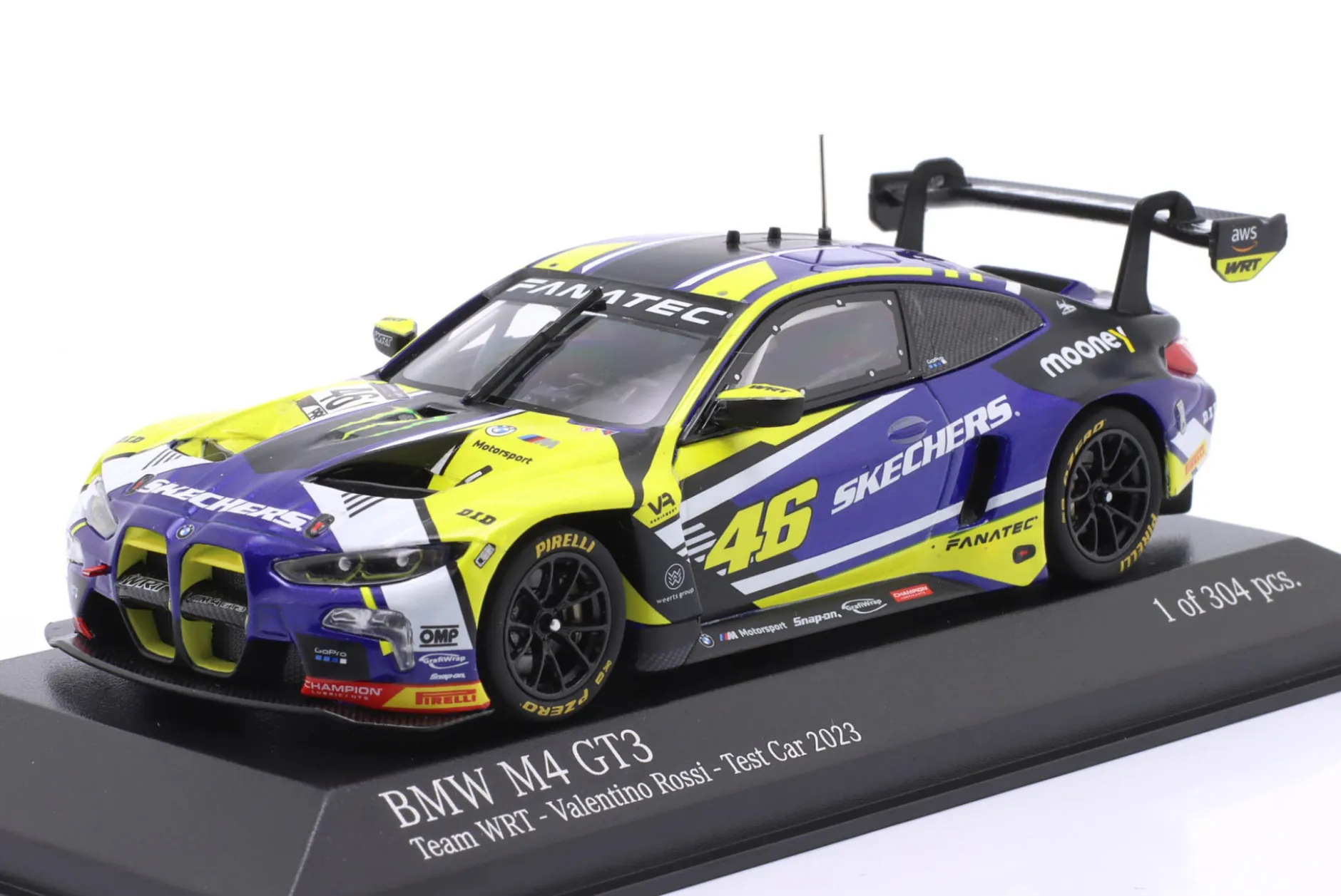 BMW M4 GT3 #46 Testcar 2023 Team WRT Valentino Rossi 1:43 Minichamps