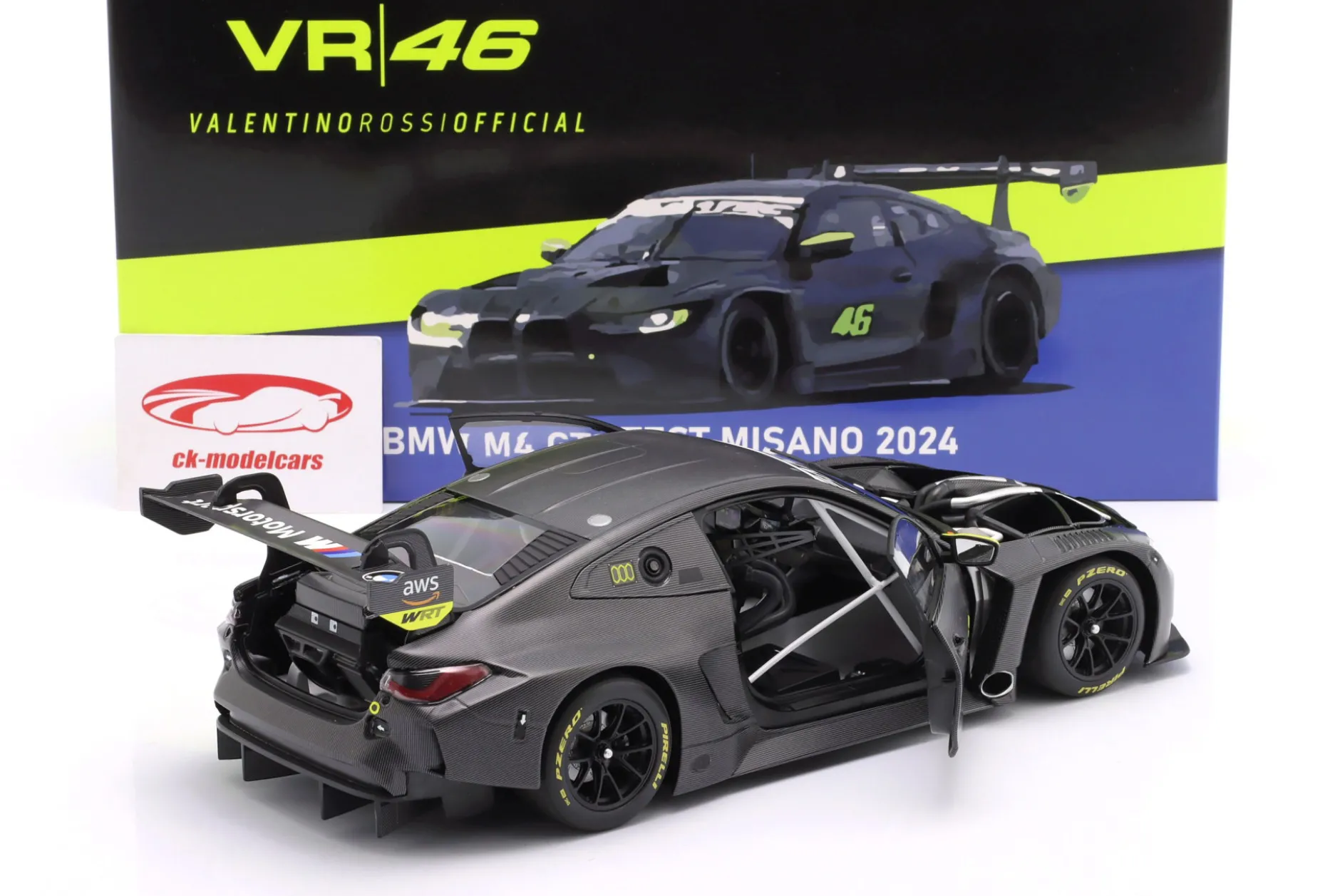BMW M4 GT3 #46 Test Misano 2024 Valentino Rossi 1:18 Minichamps