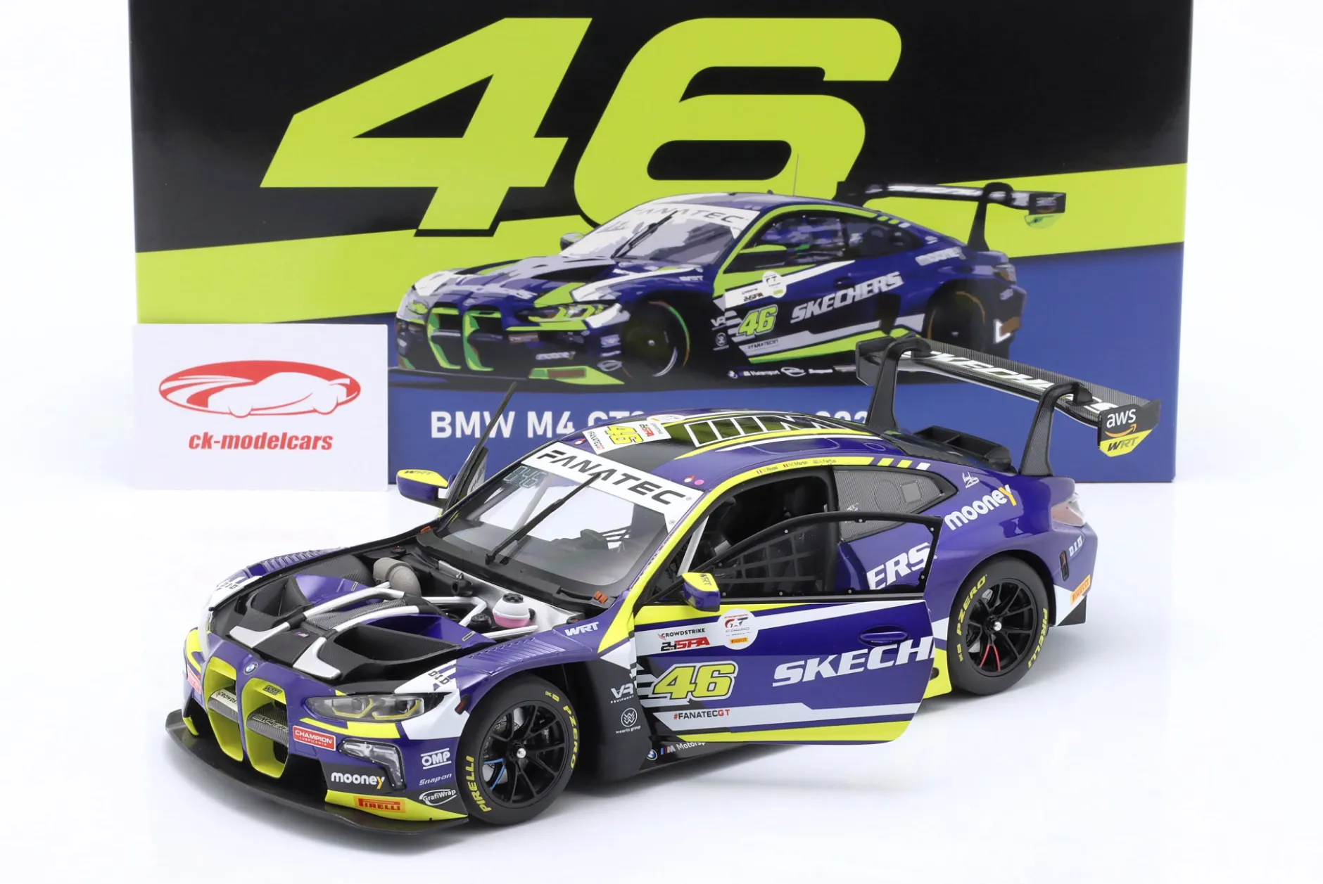 BMW M4 GT3 #46 6th 24h Spa 2023 Rossi, Martin, Farfus 1:18 Minichamps