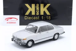 BMW 1602 Serie 1 Baujahr 1971 silber 1:18 KK-Scale
