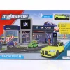 BMW Showroom Set mit BMW M3 neongelb 1:64 Majorette
