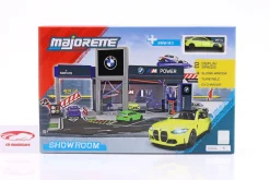 BMW Showroom Set mit BMW M3 neongelb 1:64 Majorette
