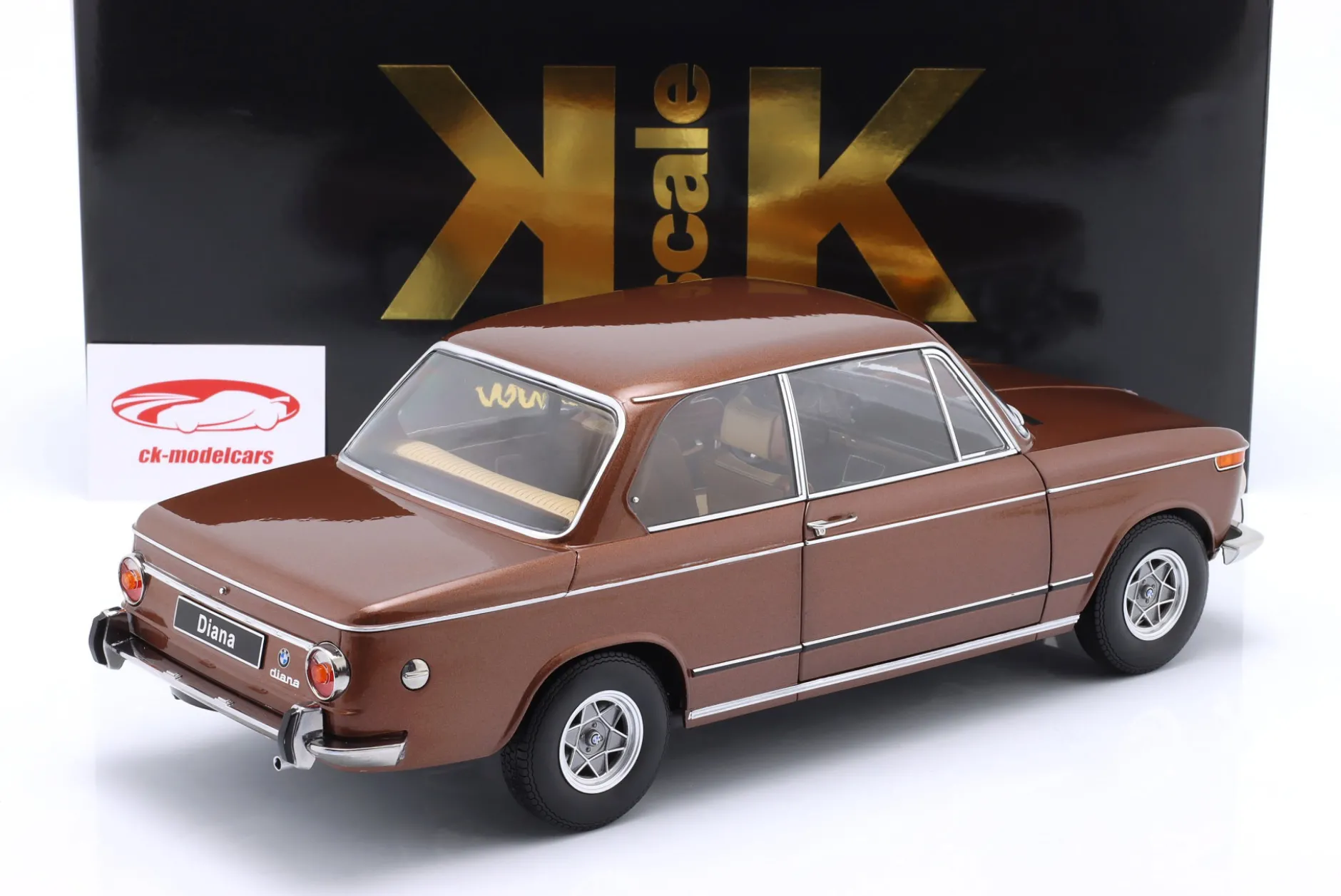 BMW 2002 ti Diana Baujahr 1970 braunmetallic 1:12 KK-Scale