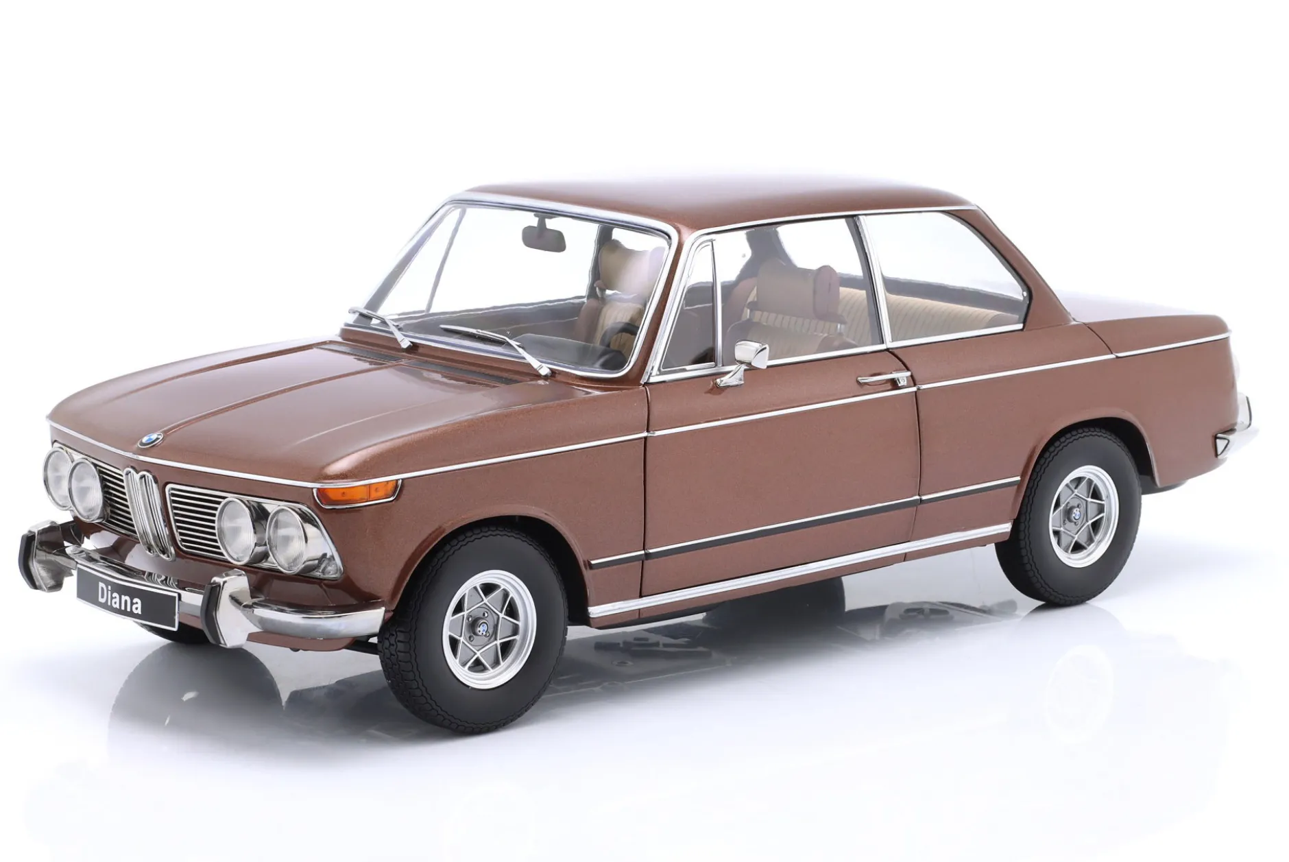 BMW 2002 ti Diana Baujahr 1970 braunmetallic 1:12 KK-Scale