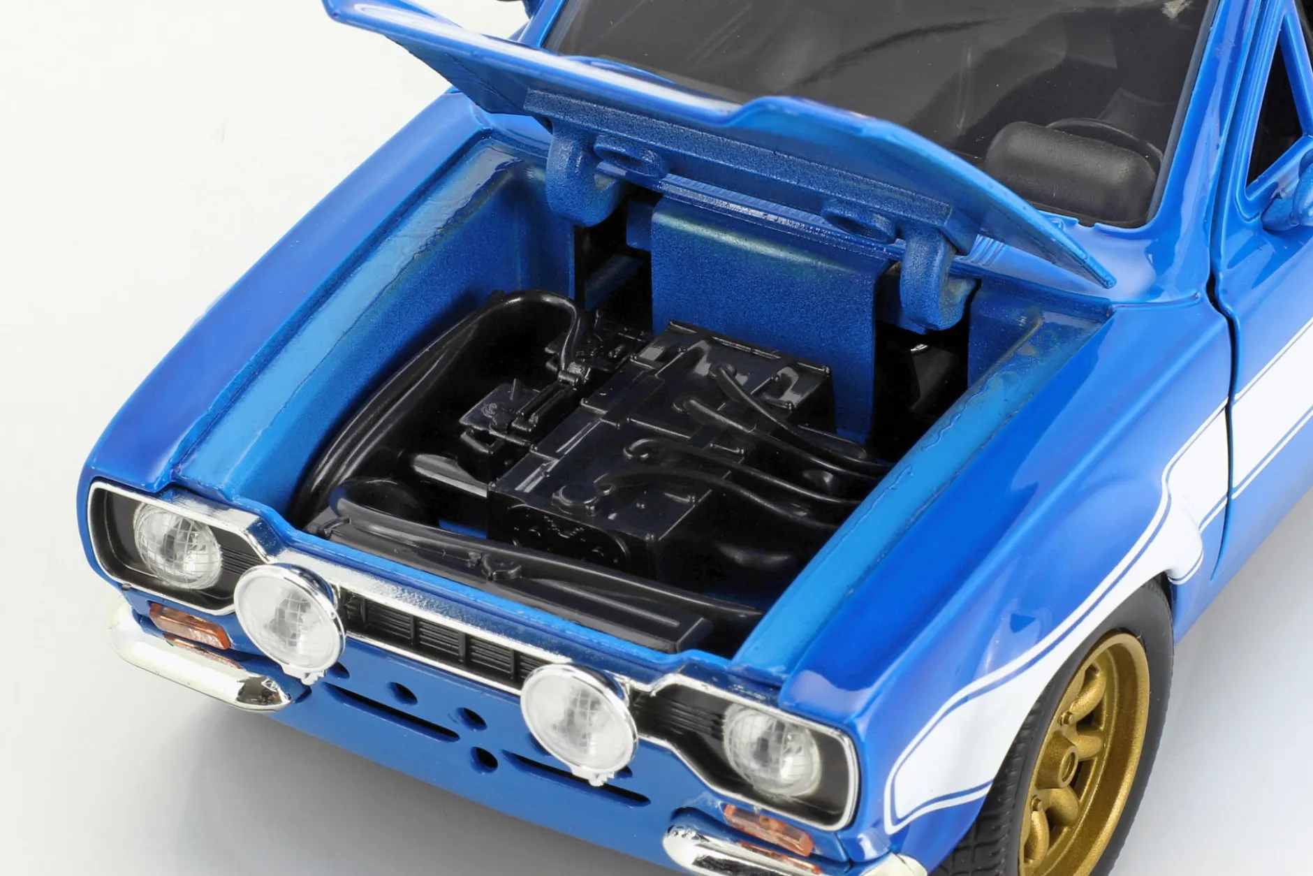 Brian's Ford Escort RS2000 MKI Fast & Furious 6 2013 blau / weiß 1:24 Jada Toys