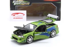 Brian's Mitsubishi Eclipse Fast & Furious (2001) grün / Dekor 1:24 Jada Toys