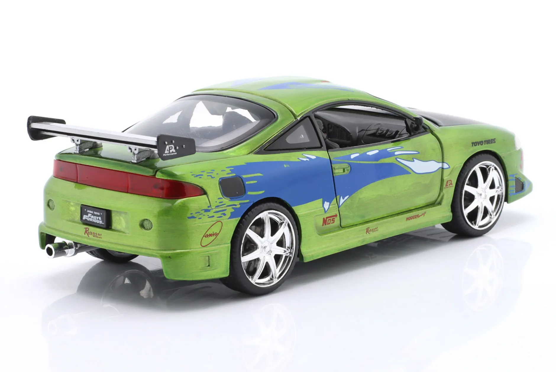 Brian's Mitsubishi Eclipse Fast & Furious (2001) grün / Dekor 1:24 Jada Toys