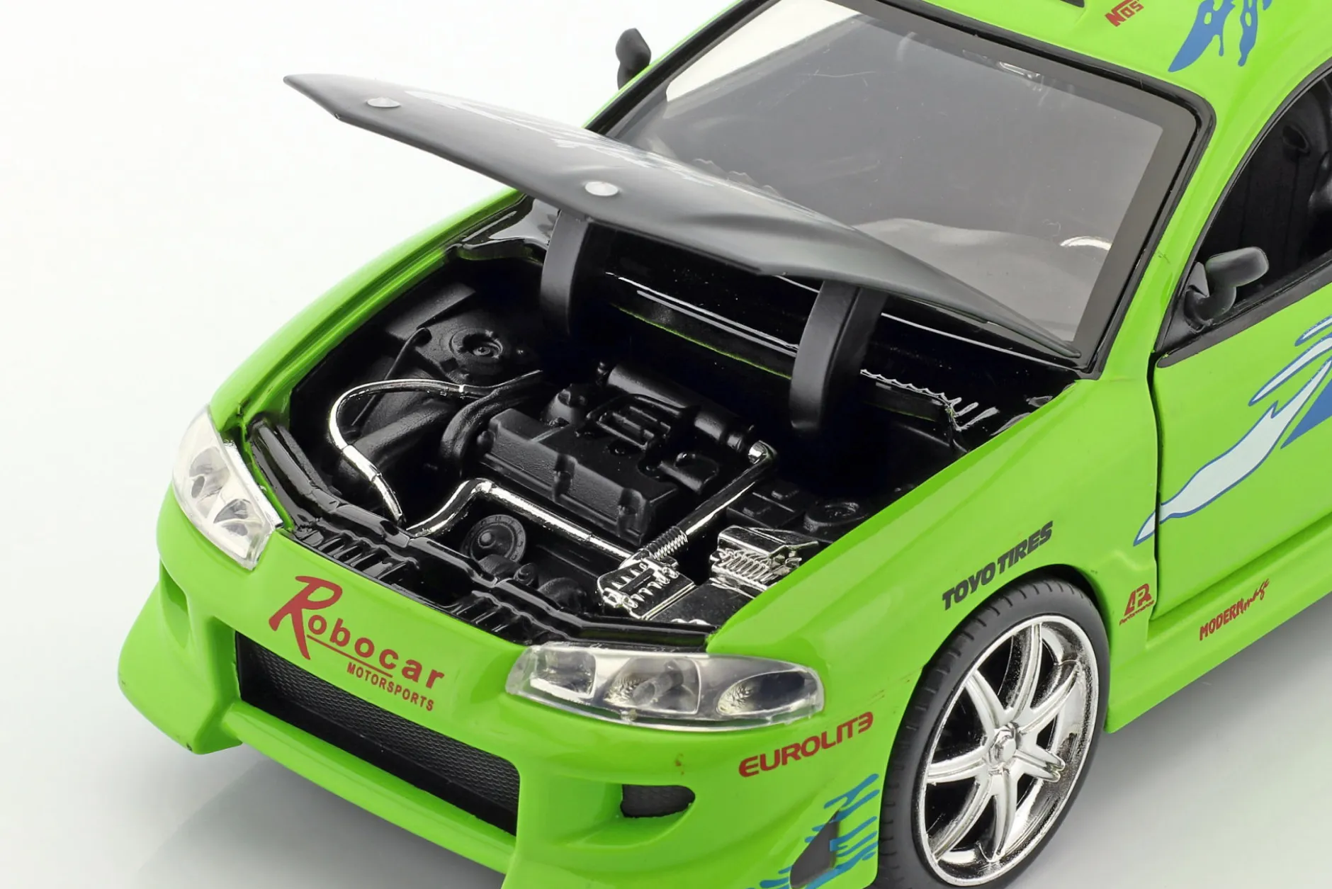 Brian's Mitsubishi Eclipse The Fast and the Furious 2001 grün 1:24 Jada Toys