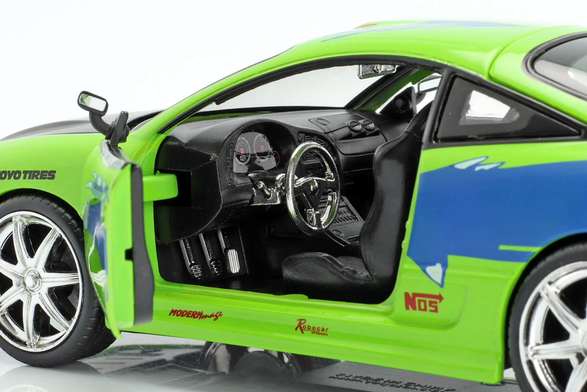 Brian's Mitsubishi Eclipse The Fast and the Furious 2001 grün 1:24 Jada Toys