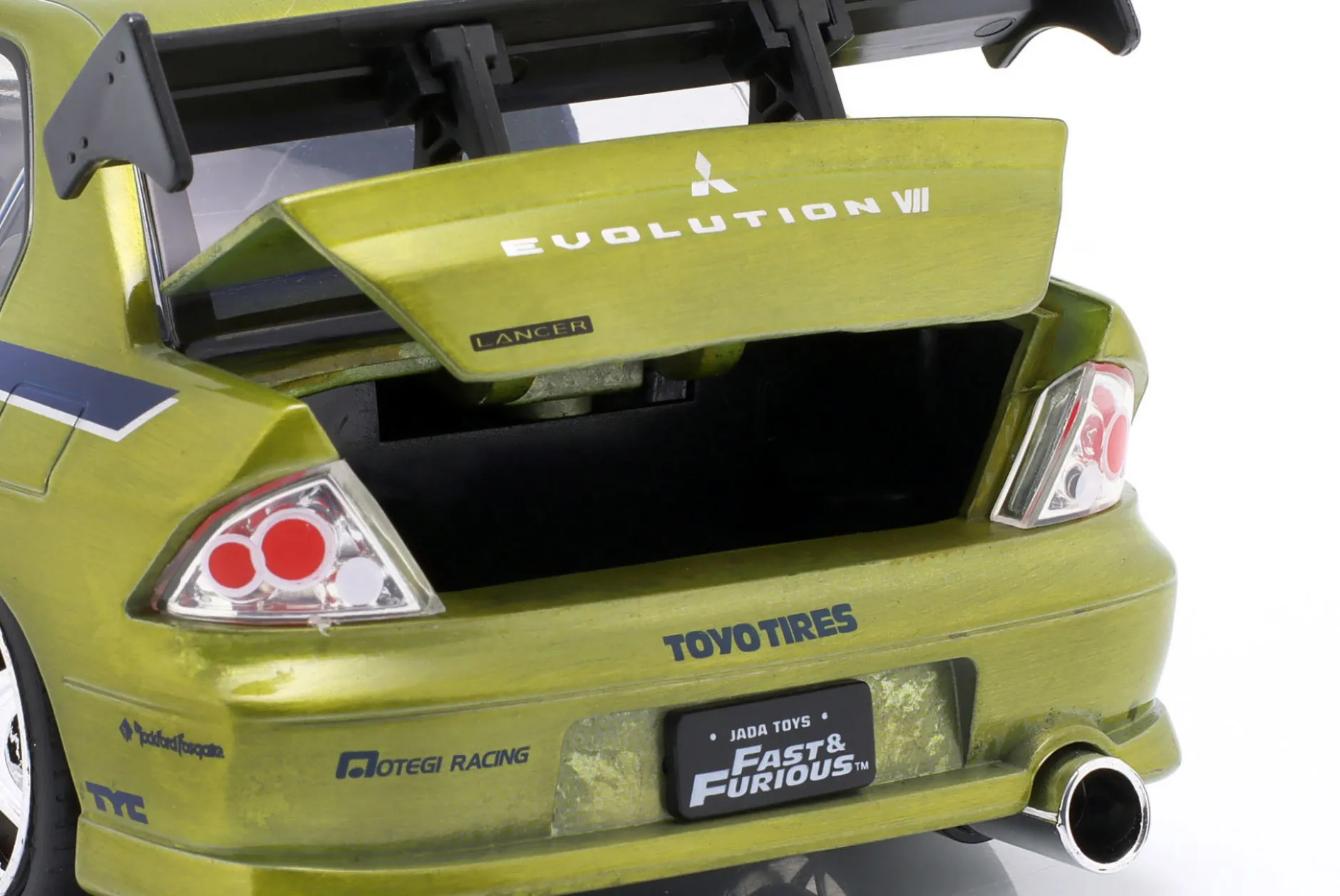 Brian's Mitsubishi Lancer Evo VII 2 Fast 2 Furious (2003) grün 1:24 Jada Toys
