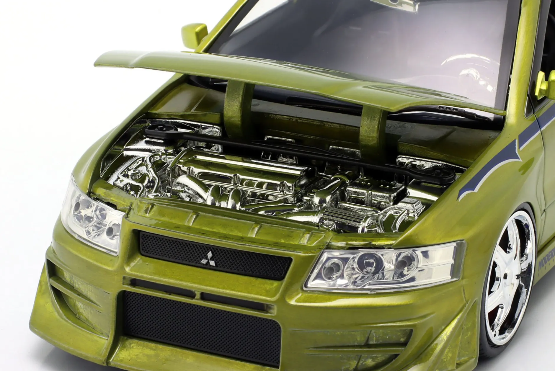 Brian's Mitsubishi Lancer Evo VII 2 Fast 2 Furious (2003) grün 1:24 Jada Toys