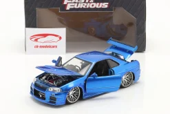 Brian´s Nissan Skyline GT-R (R34) Fast and Furious blau 1:24 Jada Toys