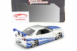 Brian's Nissan Skyline GT-R (R34) Film 2 Fast 2 Furious 2003 1:24 Jada Toys