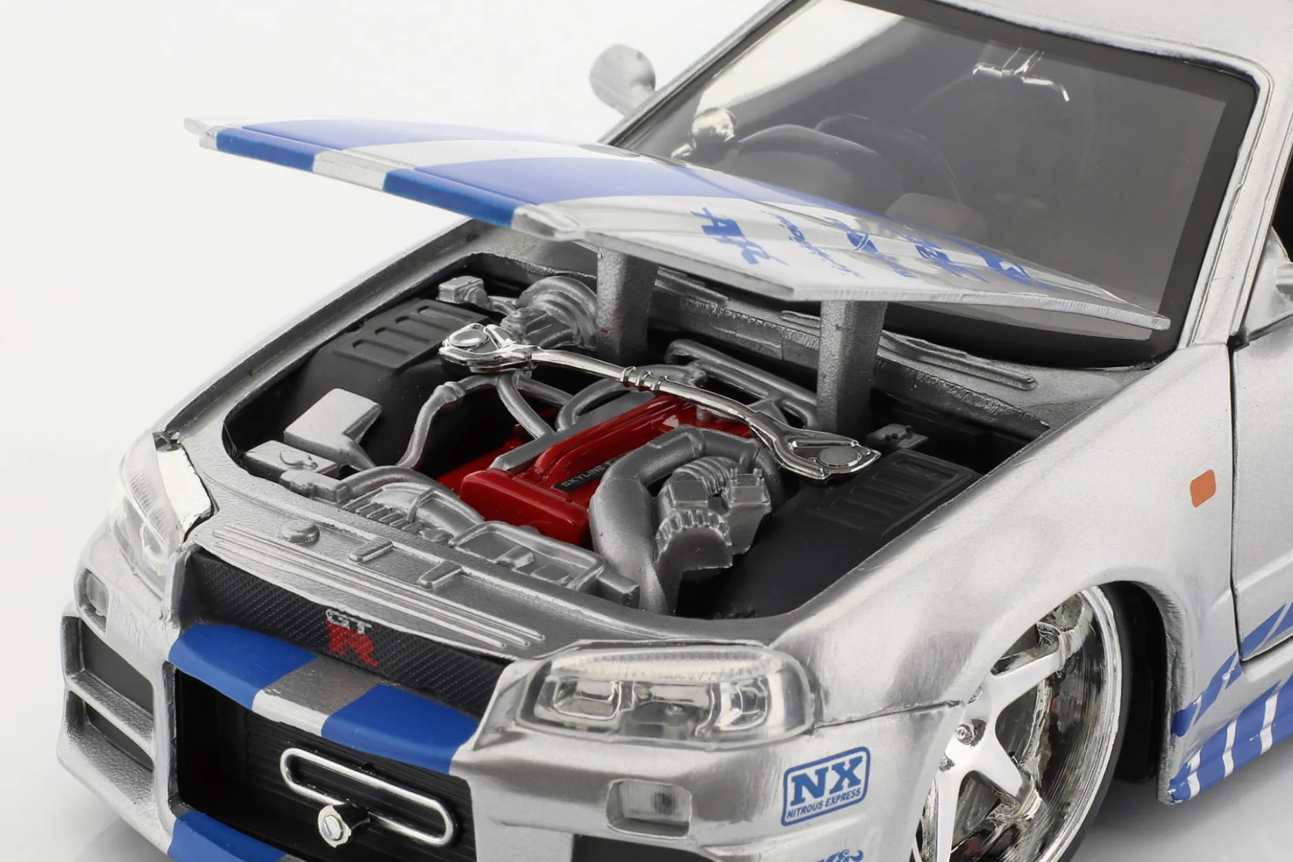 Brian's Nissan Skyline GT-R (R34) Film 2 Fast 2 Furious 2003 1:24 Jada Toys