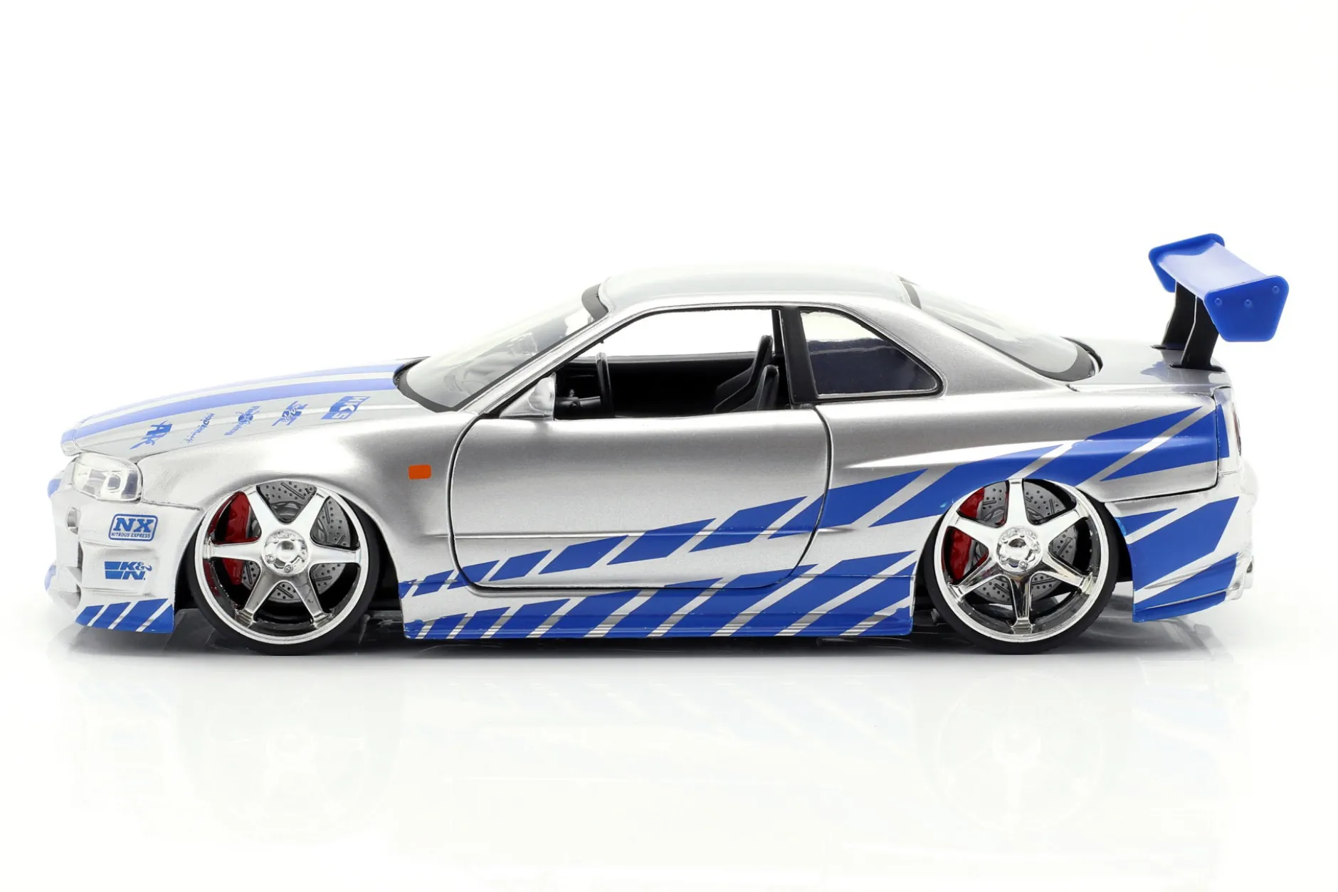 Brian's Nissan Skyline GT-R (R34) Film 2 Fast 2 Furious 2003 1:24 Jada Toys