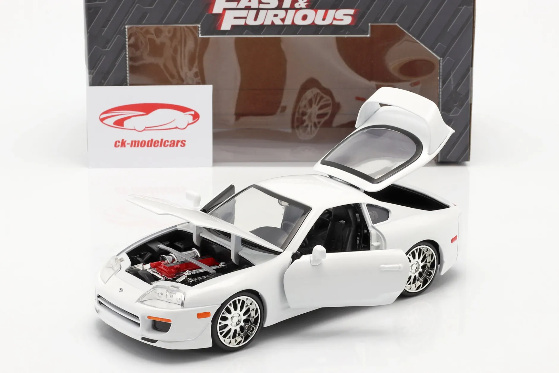 Brian's Toyota Supra aus dem Film Fast and Furious 7 2015 weiß 1:24 Jada Toys