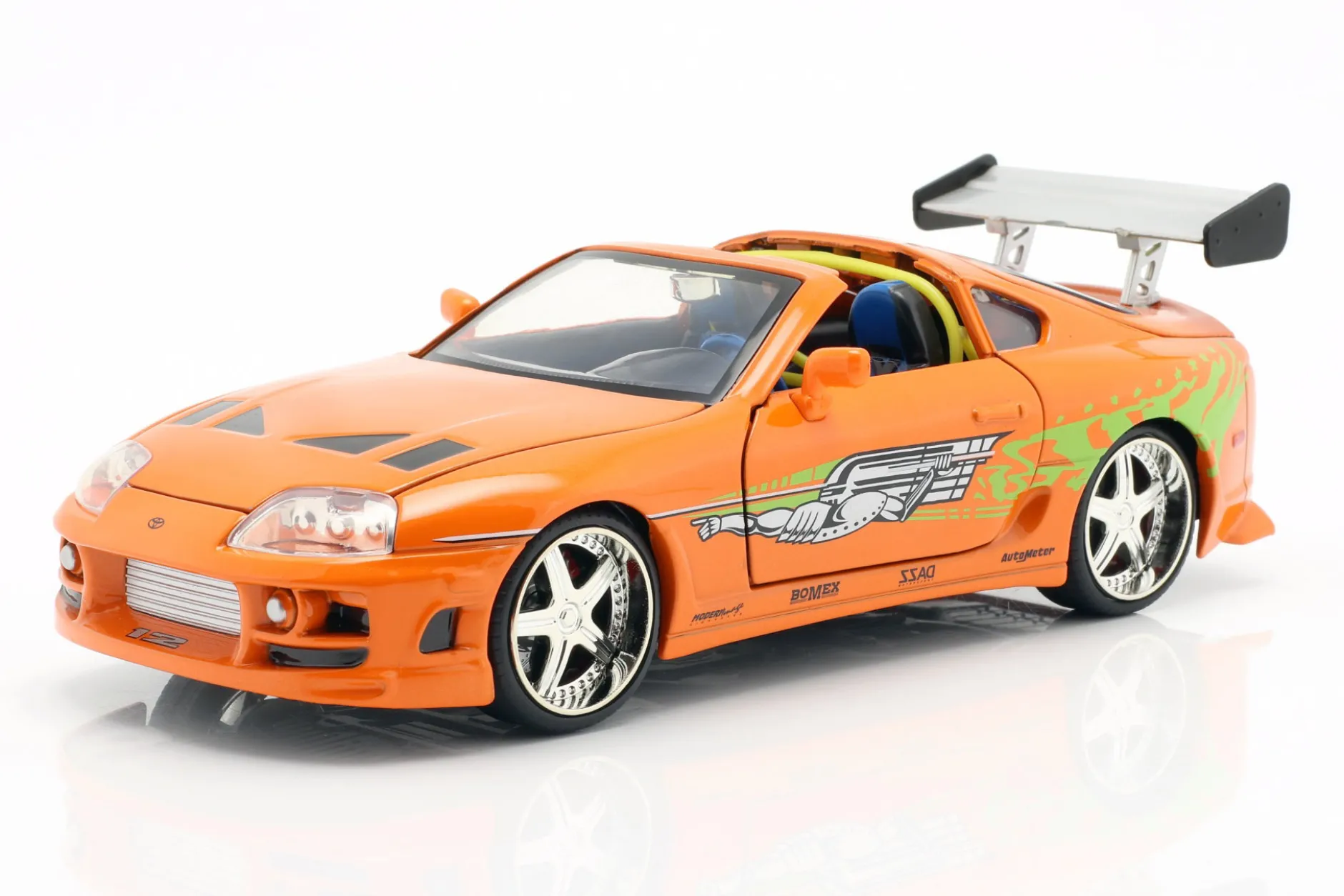 Brian's Toyota Supra 1995 Film Fast & Furious (2001) mit Figur 1:24 Jada Toys