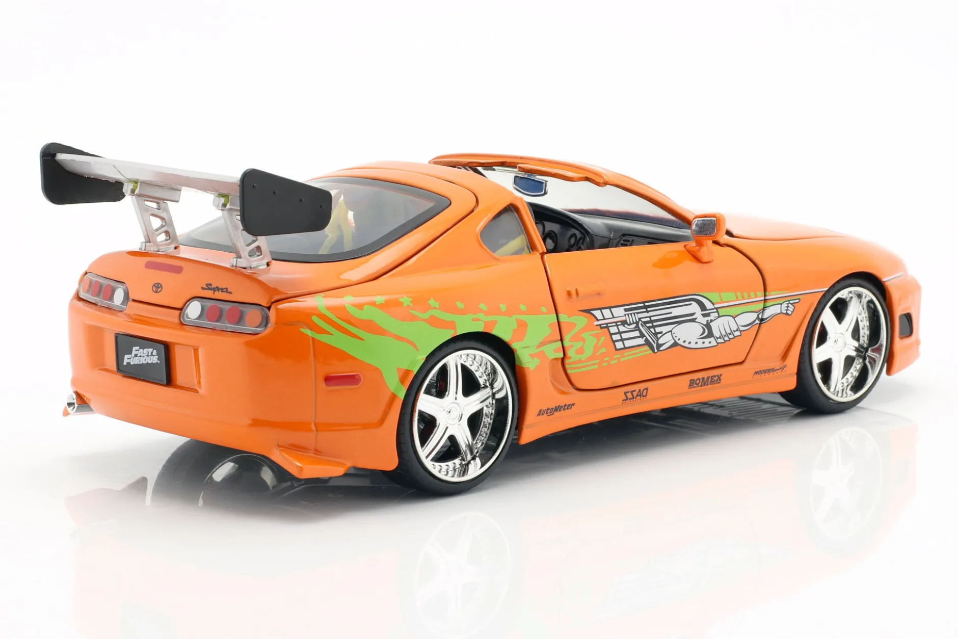 Brian's Toyota Supra 1995 Film Fast & Furious (2001) mit Figur 1:24 Jada Toys