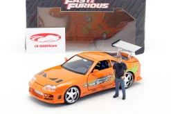 Brian's Toyota Supra 1995 Film Fast & Furious (2001) mit Figur 1:24 Jada Toys