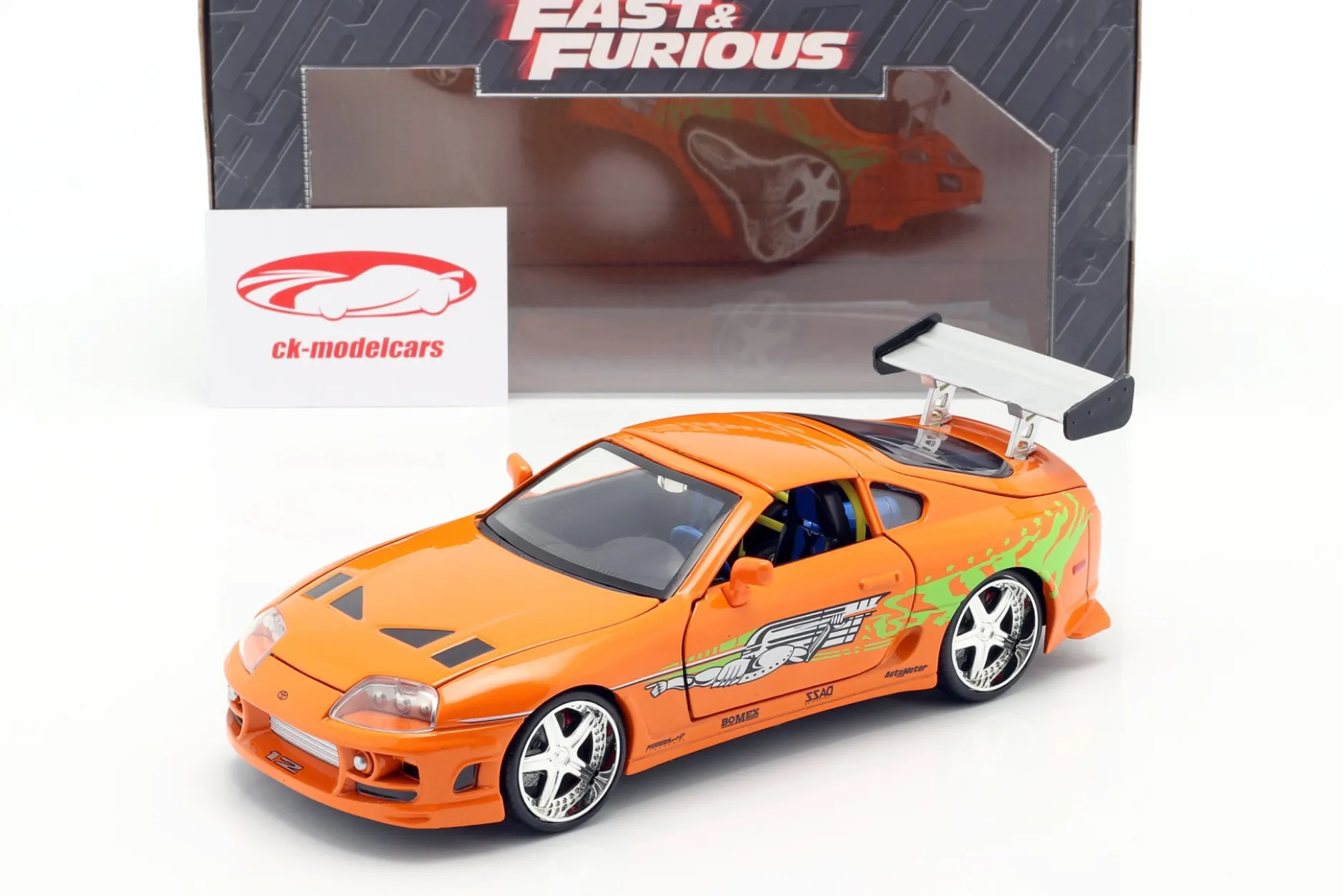 Brian's Toyota Supra Film Fast & Furious 7 (2015) orange 1:24 Jada Toys