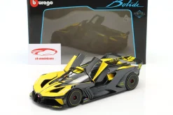 Bugatti Bolide W16.4 Baujahr 2020 gelb / carbon 1:18 Bburago