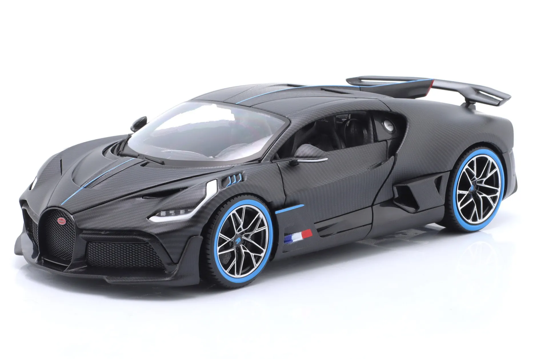 Bugatti Divo 50th Bburago Anniversary 2018 mattschwarz / karbon 1:18 Bburago