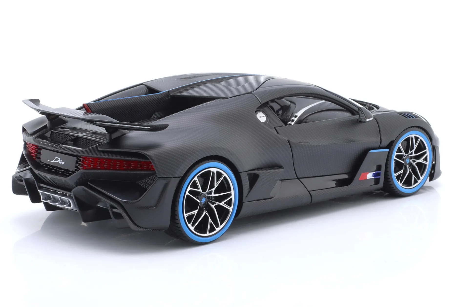 Bugatti Divo 50th Bburago Anniversary 2018 mattschwarz / karbon 1:18 Bburago