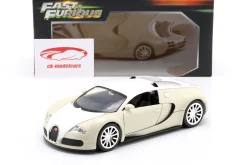 Bugatti Veyron Baujahr 2011 Fast & Furious 7 (2015) weiß / beige 1:24 Jada Toys