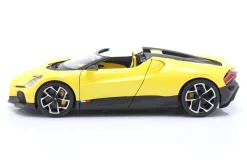 Bugatti W16 Mistral Baujahr 2023 gelb 1:18 Bburago