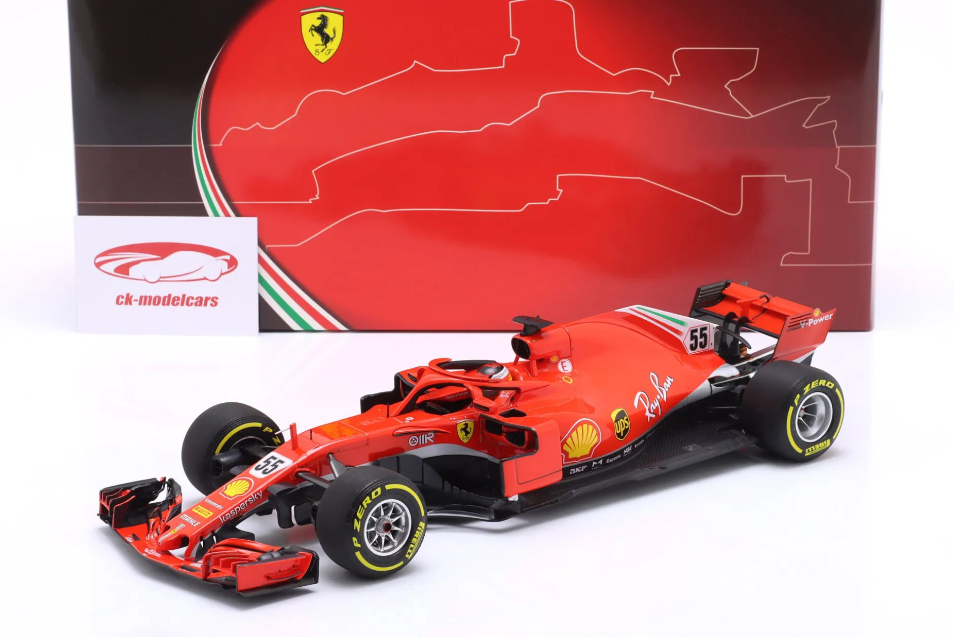 Carlos Sainz jr. Ferrari SF71H #55 Formel 1 Test Fiorano Januar 2021 1:18 BBR