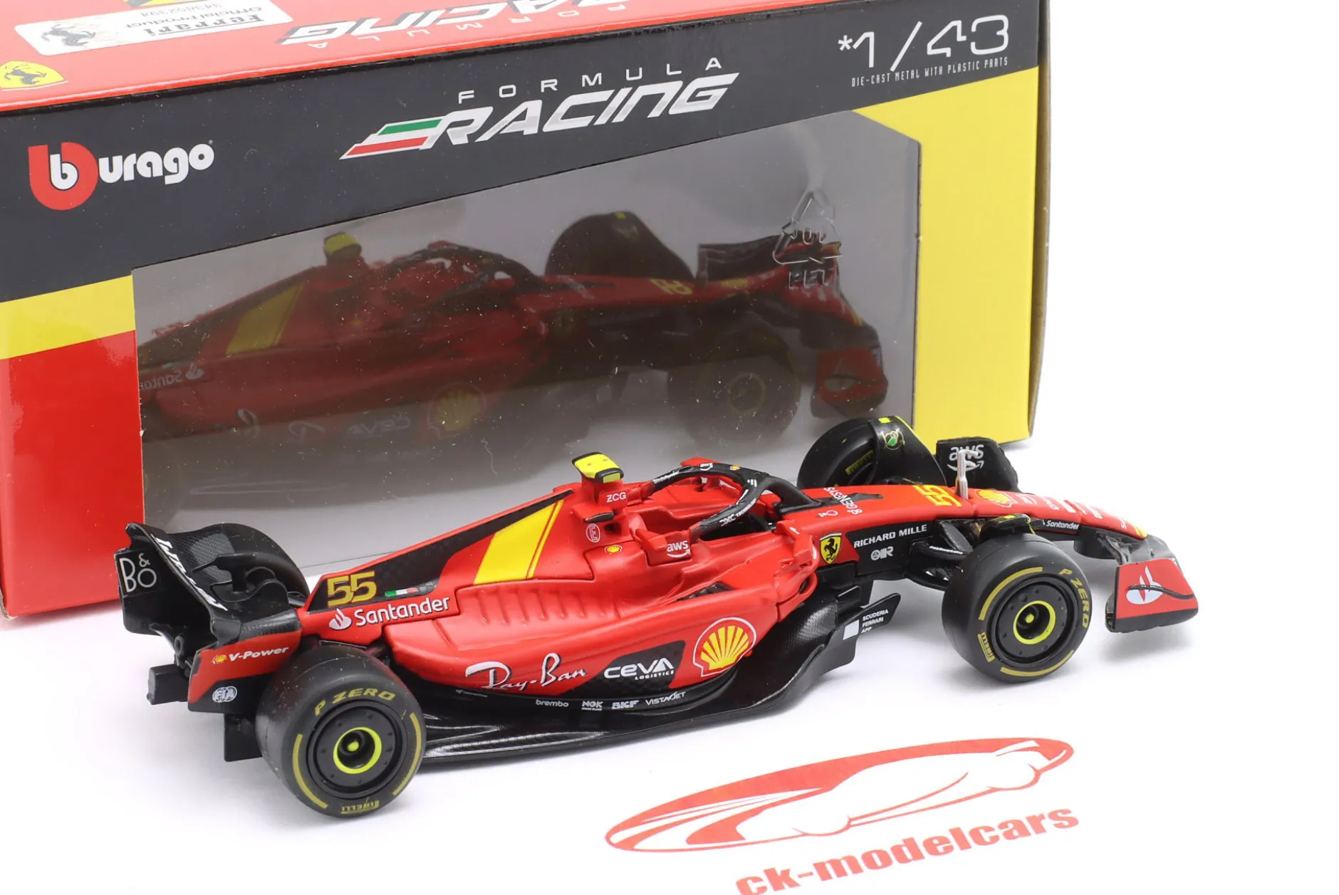 Carlos Sainz Jr. Ferrari SF-23 #55 3rd Italien GP Formel 1 2023 1:43 Bburago