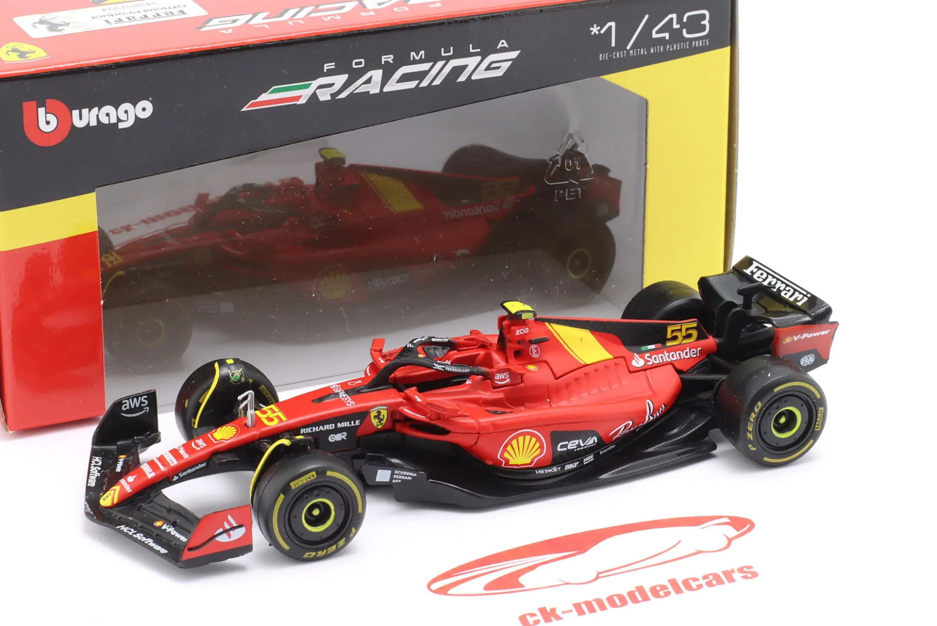 Carlos Sainz Jr. Ferrari SF-23 #55 3rd Italien GP Formel 1 2023 1:43 Bburago
