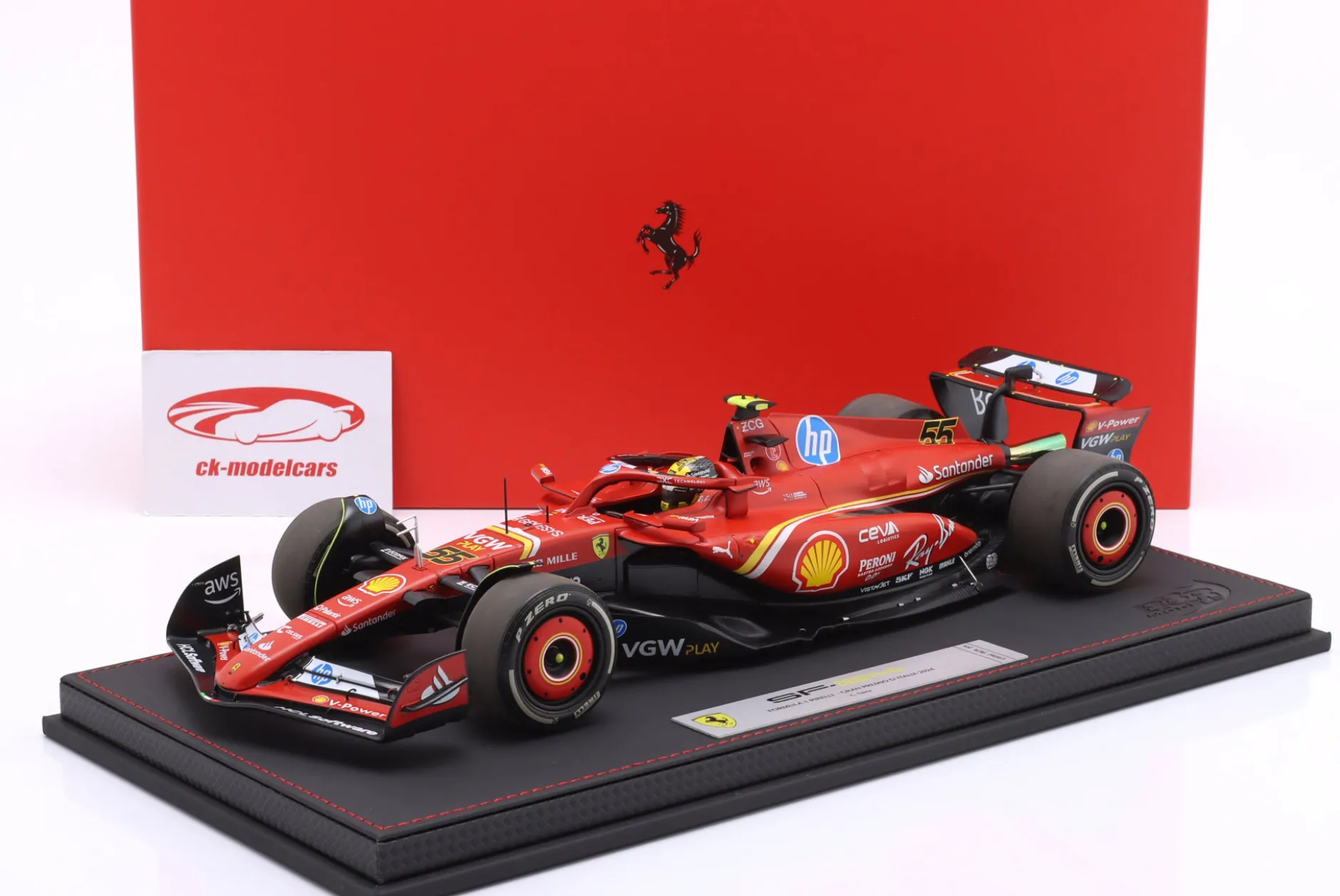 Carlos Sainz jr. Ferrari SF-24 #55 4th Italien GP Formel 1 2024 1:18 BBR