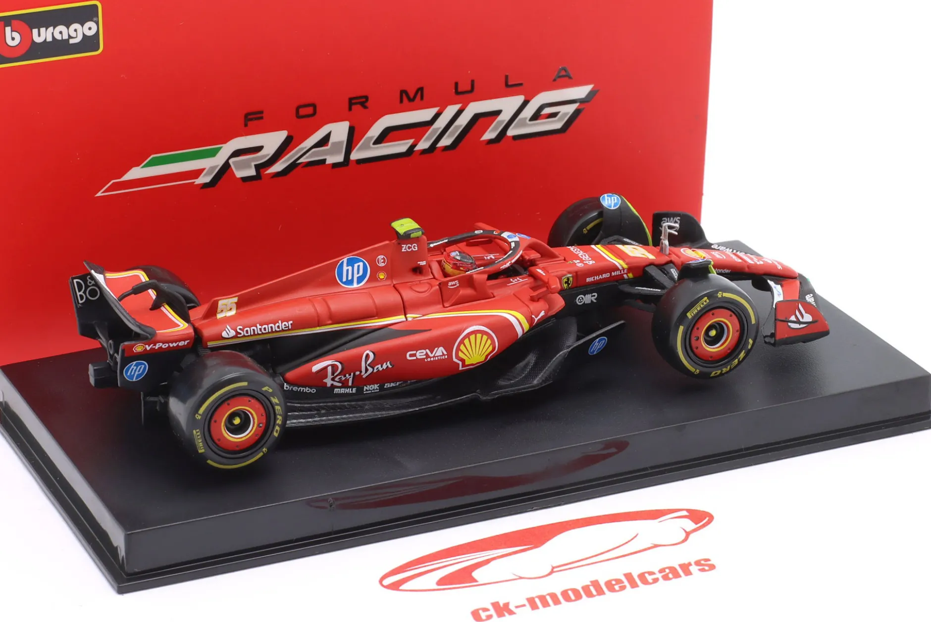 Carlos Sainz jr. Ferrari SF-24 #55 5th Imola GP Formel 1 2024 1:43 Bburago