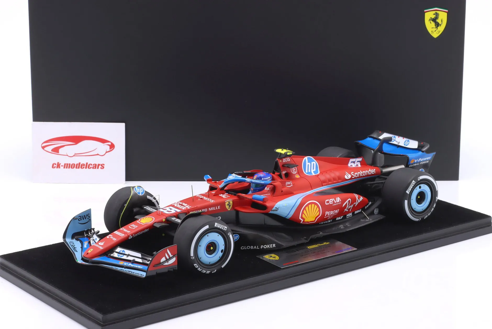 Carlos Sainz jr. Ferrari SF-24 #55 5th Miami GP Formel 1 2024 1:18 LookSmart