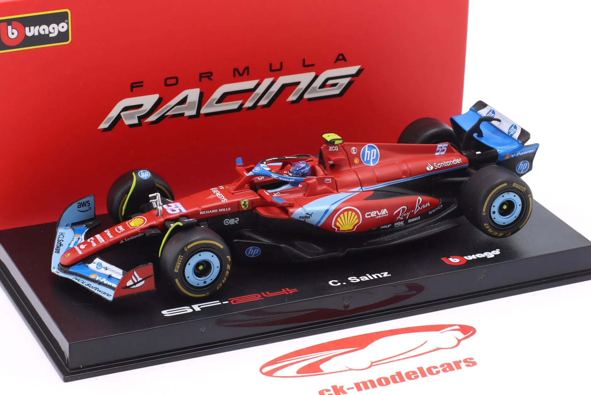 Carlos Sainz jr. Ferrari SF-24 #55 5th Miami GP Formel 1 2024 1:43 Bburago