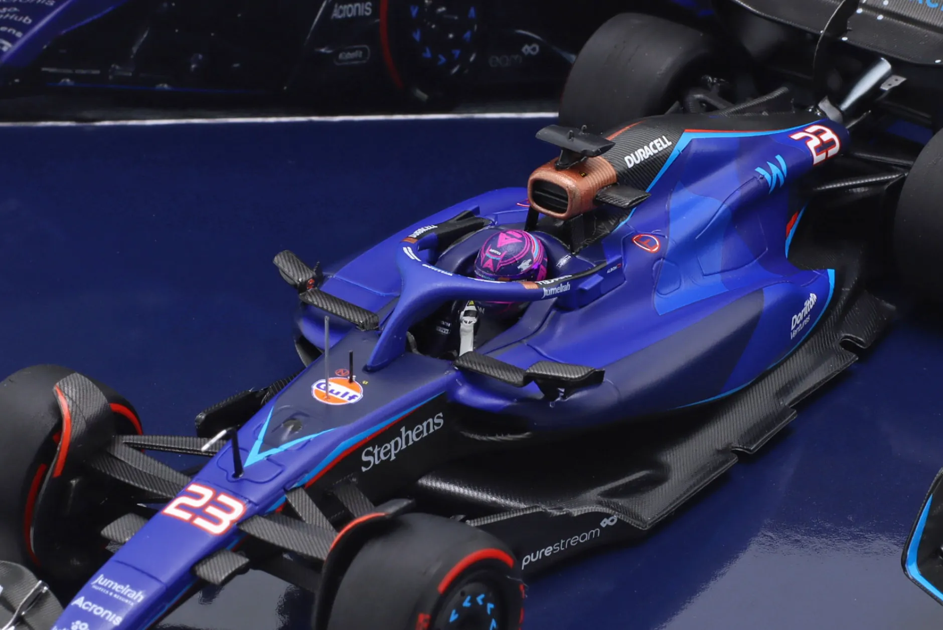 2-Car Set Albon #23 & Sargeant #2 Bahrain GP Formel 1 2023 1:43 Minichamps
