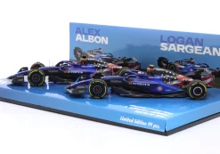 2-Car Set Albon #23 & Sargeant #2 USA GP Formel 1 2023 1:43 Minichamps