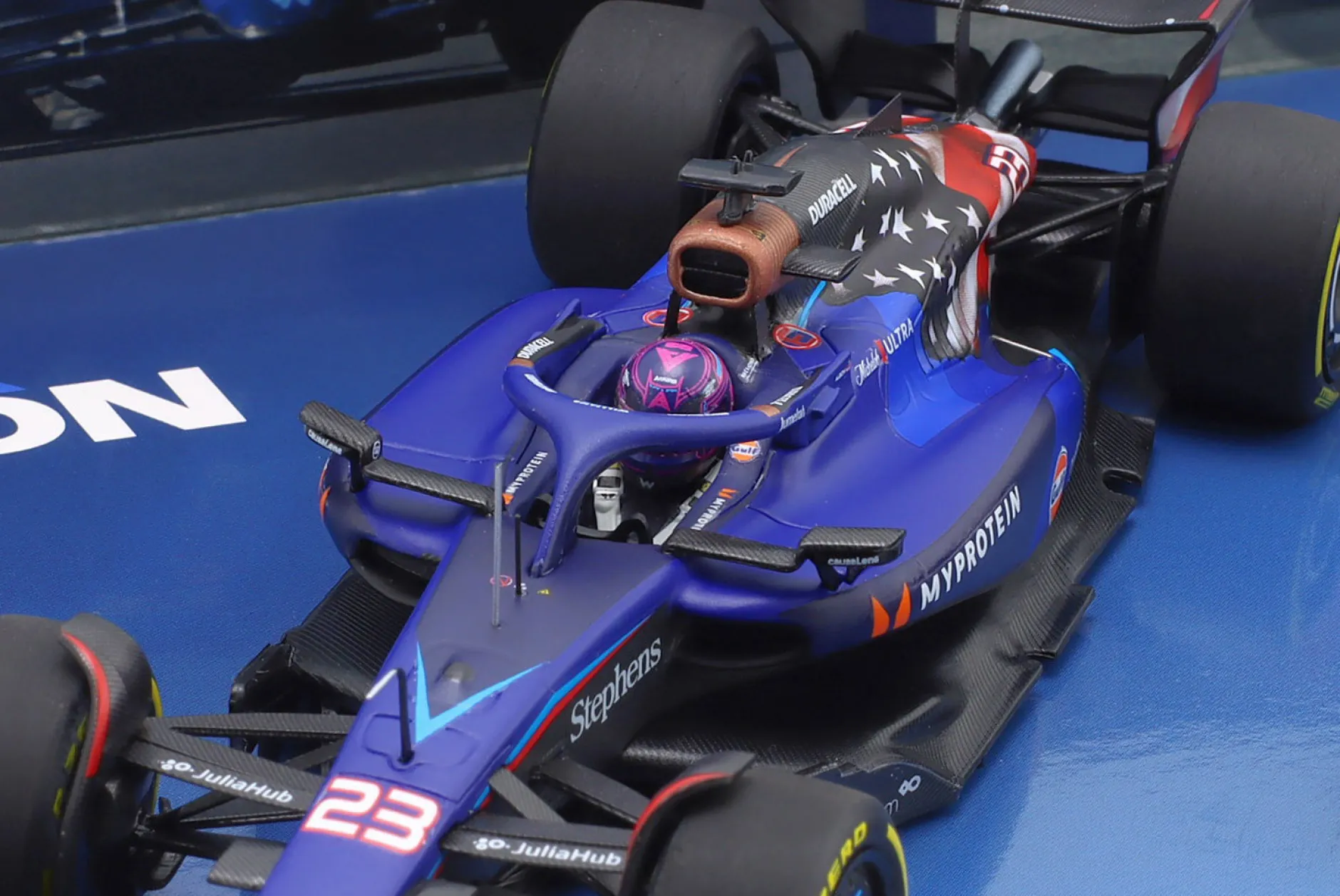 2-Car Set Alex Albon #23 Las Vegas & Austin GP Formel 1 2023 1:43 Minichamps