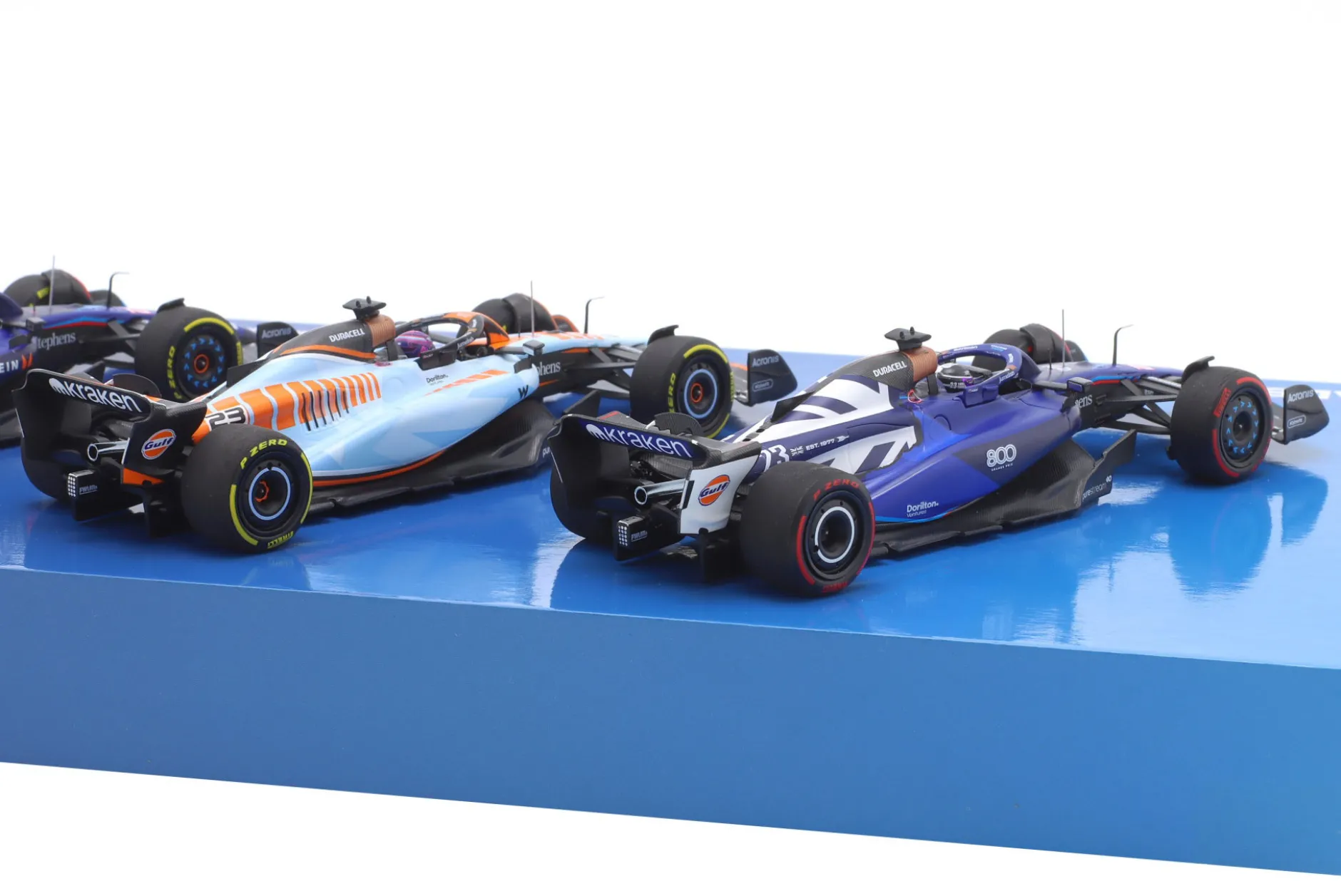 4-Car Set Alex Albon Williams FW45 #23 Formel 1 2023 1:43 Minichamps