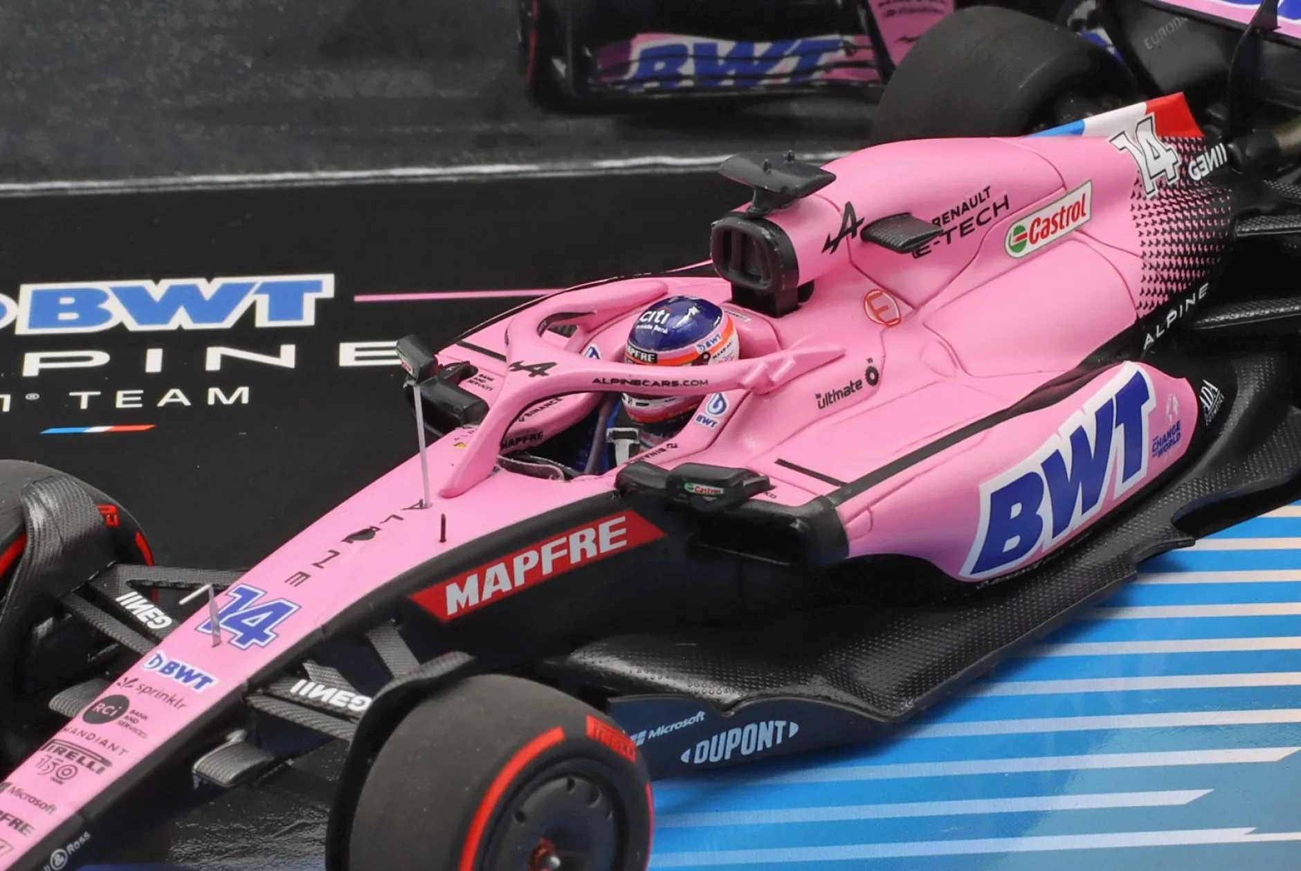 2-Car Set Alonso #14 & Ocon #31 Bahrain GP Formel 1 2022 1:43 Minichamps