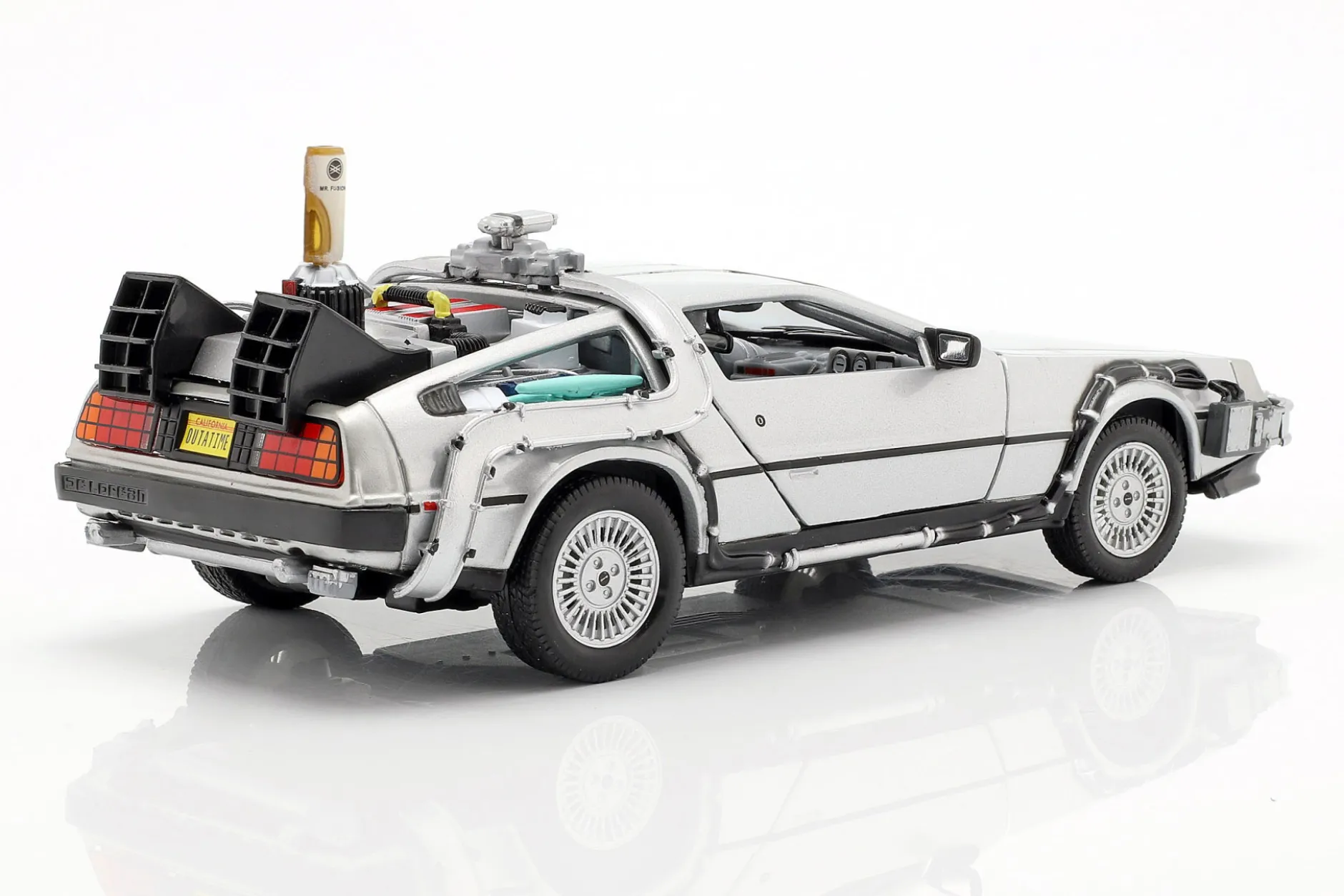 3 Car-Set DeLorean DMC-12 Back to the Future Part 1-3 1985-90 1:24 Welly