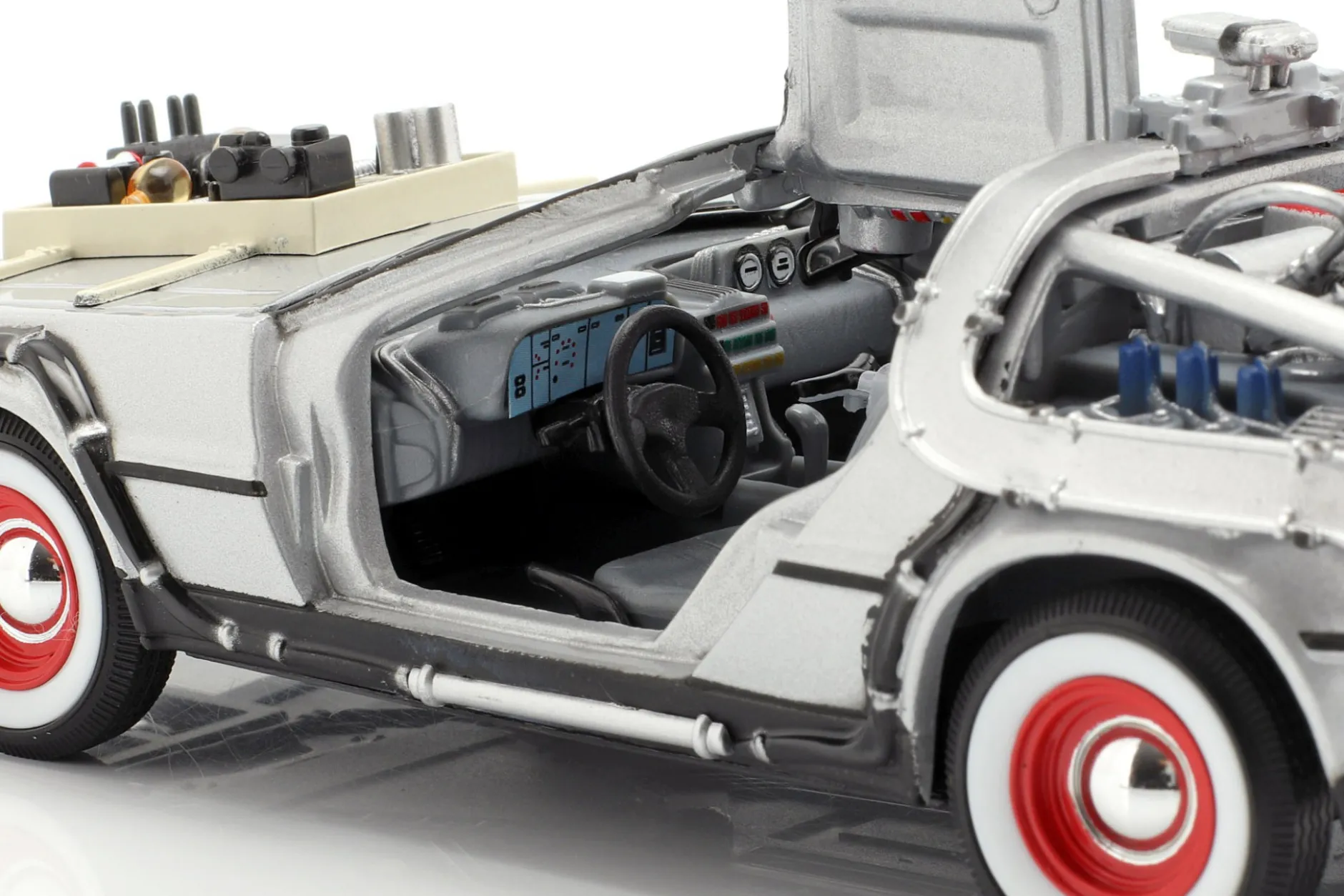 3 Car-Set DeLorean DMC-12 Back to the Future Part 1-3 1985-90 1:24 Welly