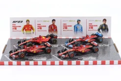 4-Car Set Ferrari Charles Leclerc Formel 1 2023-2024 1:43 Bburago