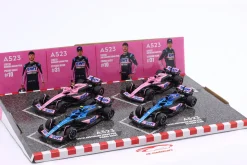 4-Car Set Gasly #10 & Ocon #31 Alpine A523 Formel 1 2023 1:43 Bburago