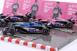 4-Car Set Gasly #10 & Ocon #31 Alpine A523 Formel 1 2023 1:43 Bburago