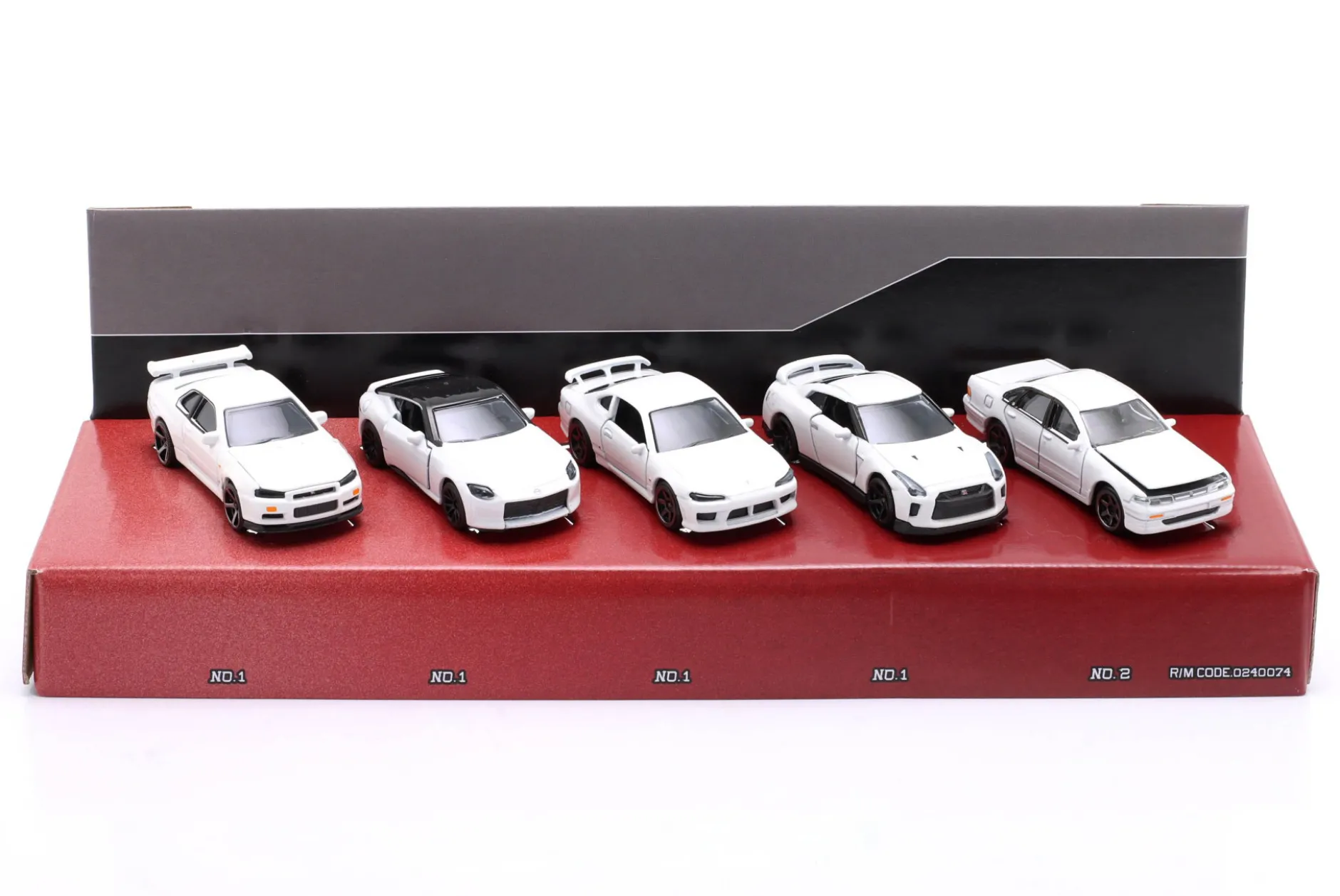 5-Car Set Geschenk-Set Nissan weiß 1:64 Majorette