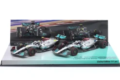 2-Car Set Hamilton #44 & Russell #63 Bahrain GP Formel 1 2022 1:43 Minichamps